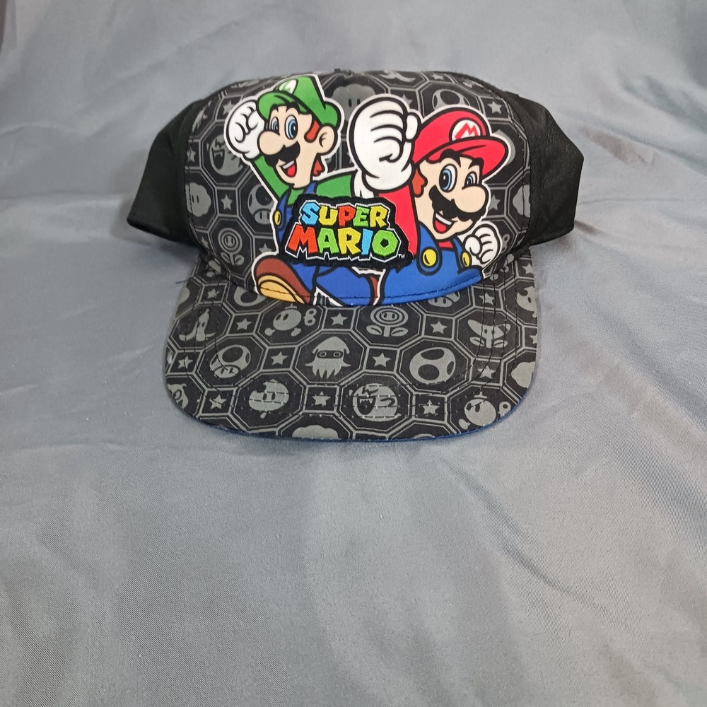 Nintendo Super Mario Hat Kids OS Black Good Luigi Snapback SB9H6LSMB